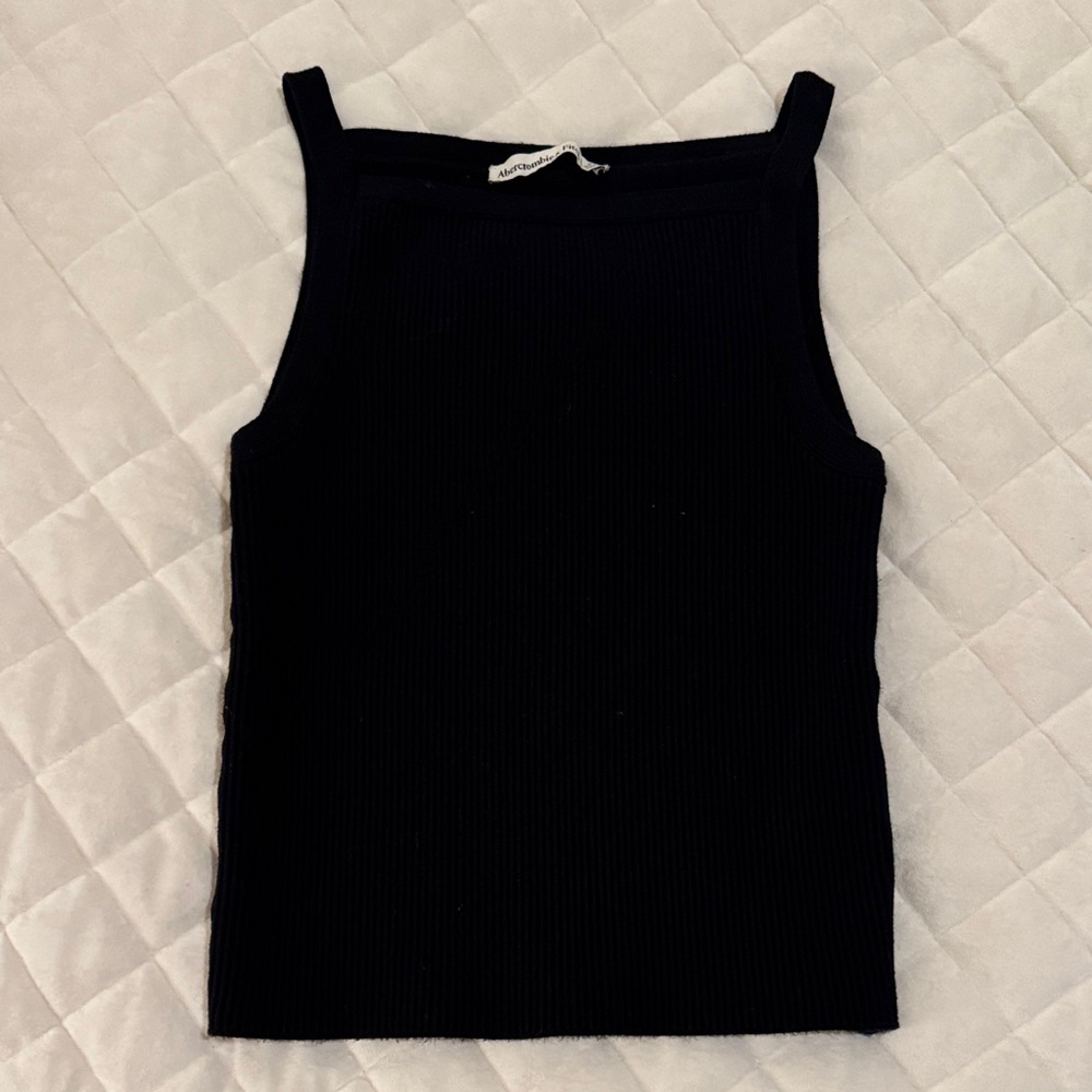 Abercrombie & Fitch Black Ribbed Tank Top